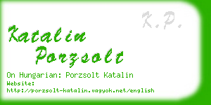 katalin porzsolt business card